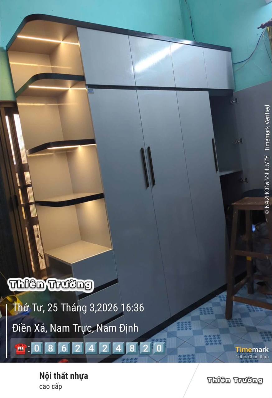 Nội thất nhựa theo kích thước thực tế trong không gian nhà ở